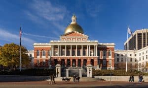 Exterior front-facing view of the Massachusetts State House, where survivors of child sexual abuse have pleaded with lawmakers to enact legislation.