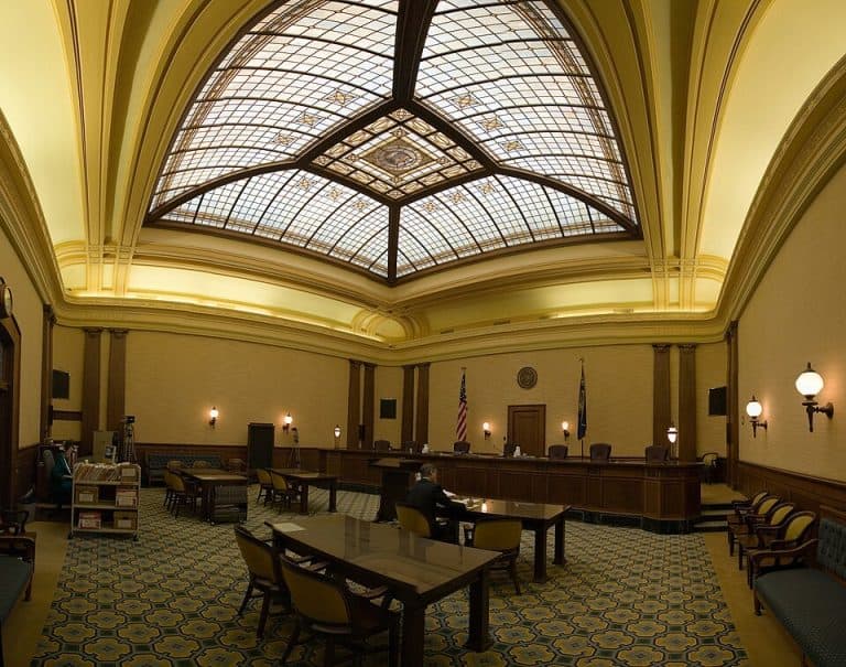 The interior of the Oregon Supreme Court building.
