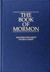 A photo of the Book of Mormon.