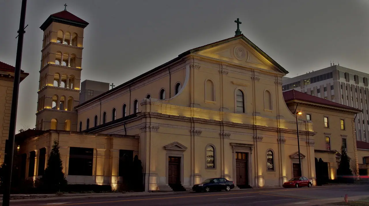 An exterior view of the Cathedral of the Incarnation in Nashville, TN.