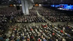 The interior of the SBC annual meeting, 2025, in Dallas, TX.