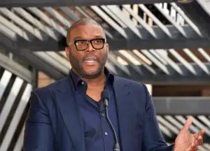 A photo of Tyler Perry, who is accused of quid pro quo sexual harassment of Derek Dixon.
