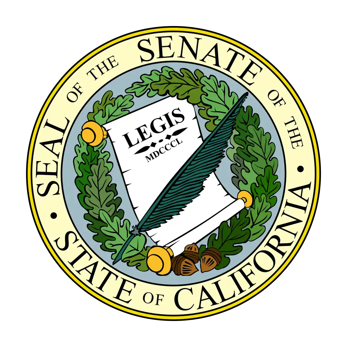 The official seal of the California State Senate.