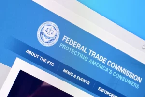 Homepage of ftc website on the display of PC,