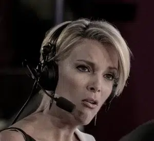 Megyn Kelly speaking into a broadcast headset microphone, referenced in an article where Southern Baptist survivor advocate Christa Brown responds to Kelly’s comments about Jeffrey Epstein and the harm caused to survivors.