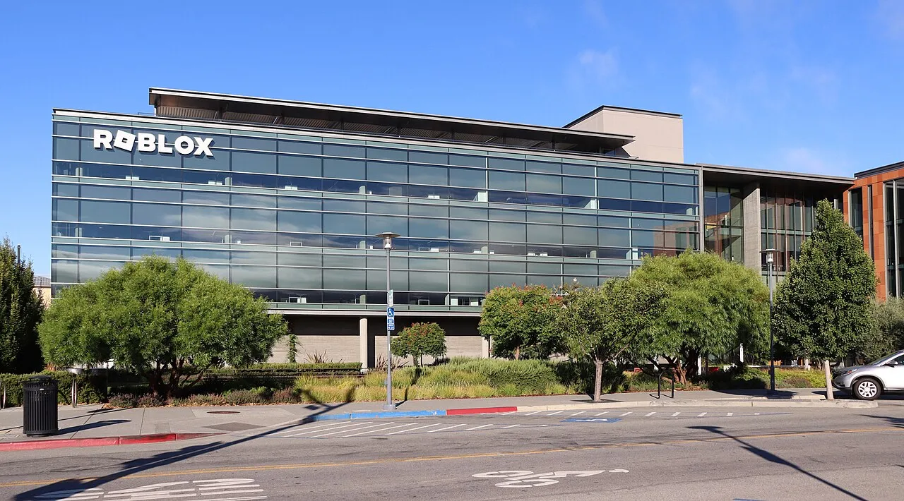 An office building in San Mateo, California, home to the headquarters of Roblox Corporation.