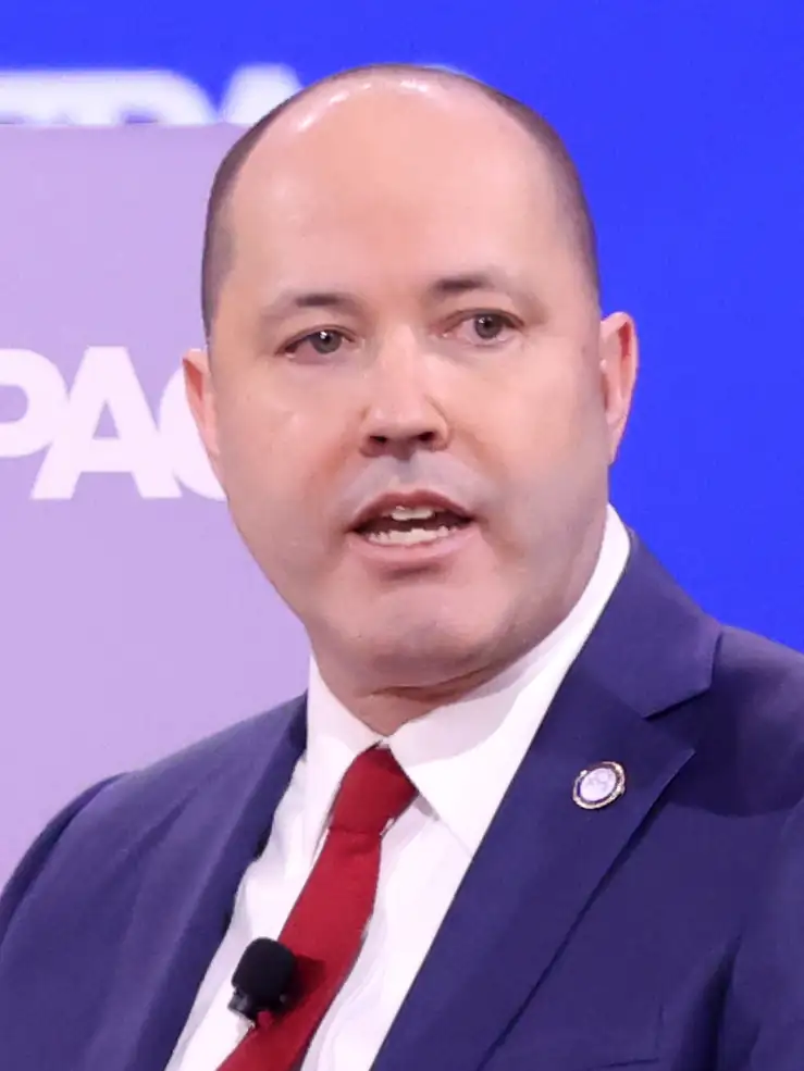 Georgia Attorney General Chris Carr speaking during a public event amid investigation into Roblox child safety and sexual exploitation concerns.