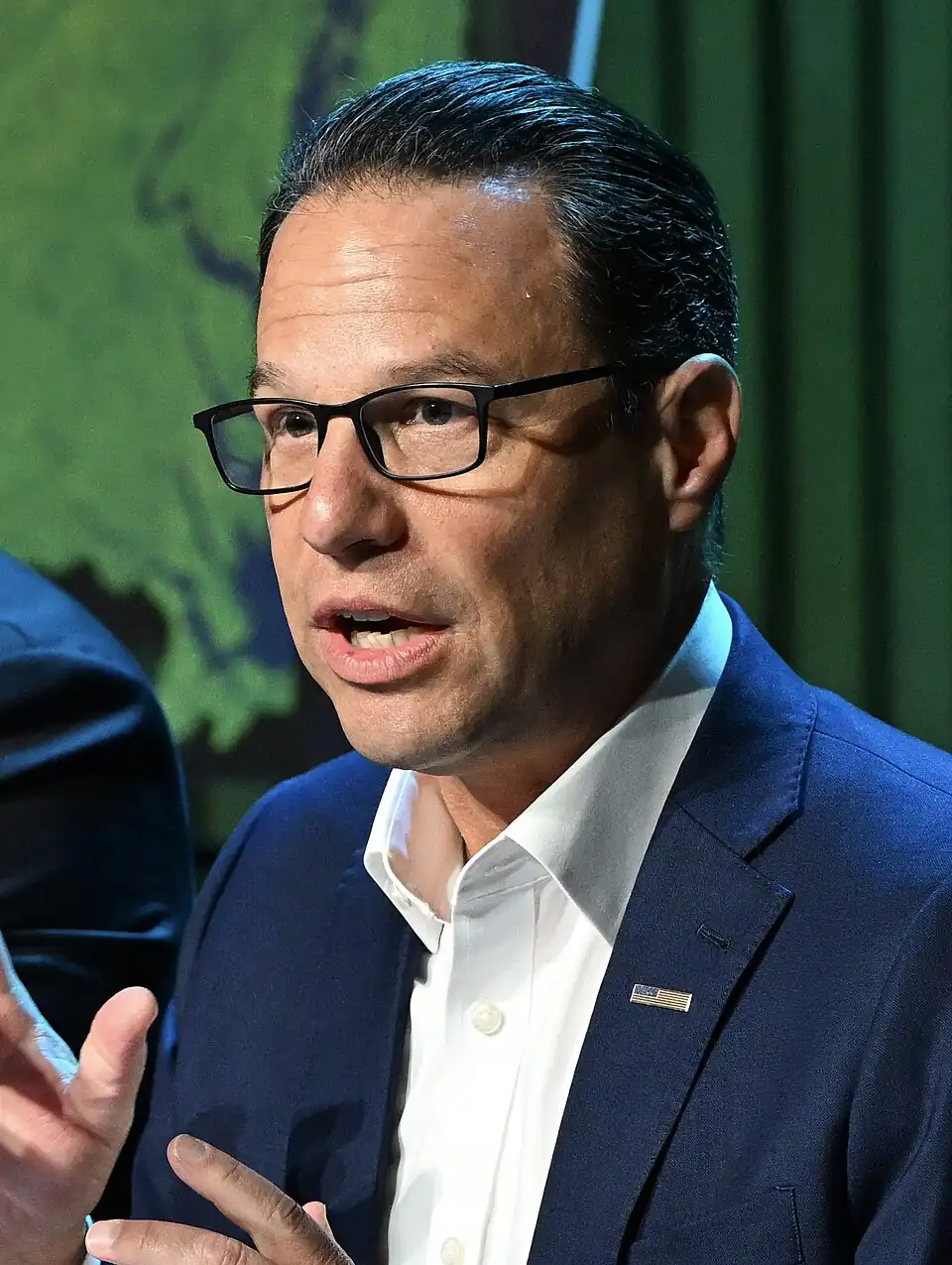 Pennsylvania Governor Josh Shapiro speaking during a public address, has called for statute of limitations reform for child sexual abuse survivors.