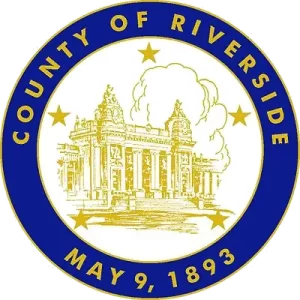 Official seal of Riverside County, California, representing the county government involved in a foster care sexual abuse settlement case.