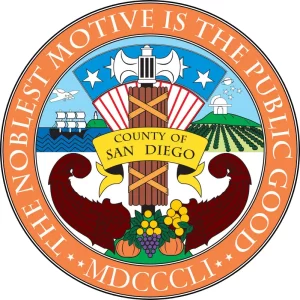 san-diego-county-seal Official seal of San Diego County, California, featured in an article about juvenile detention sexual abuse lawsuits.