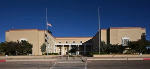PERA_Building_Santa_Fe_NM The PERA government building in Santa Fe, New Mexico, which houses several state agencies including Children Youth and Families Department.