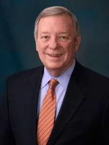 Sen_Dick_Durbin_Roblox_Investigation U.S. Sen. Dick Durbin, who joined Sen. Josh Hawley in launching a Senate investigation into Roblox over child sexual exploitation and platform safety concerns.