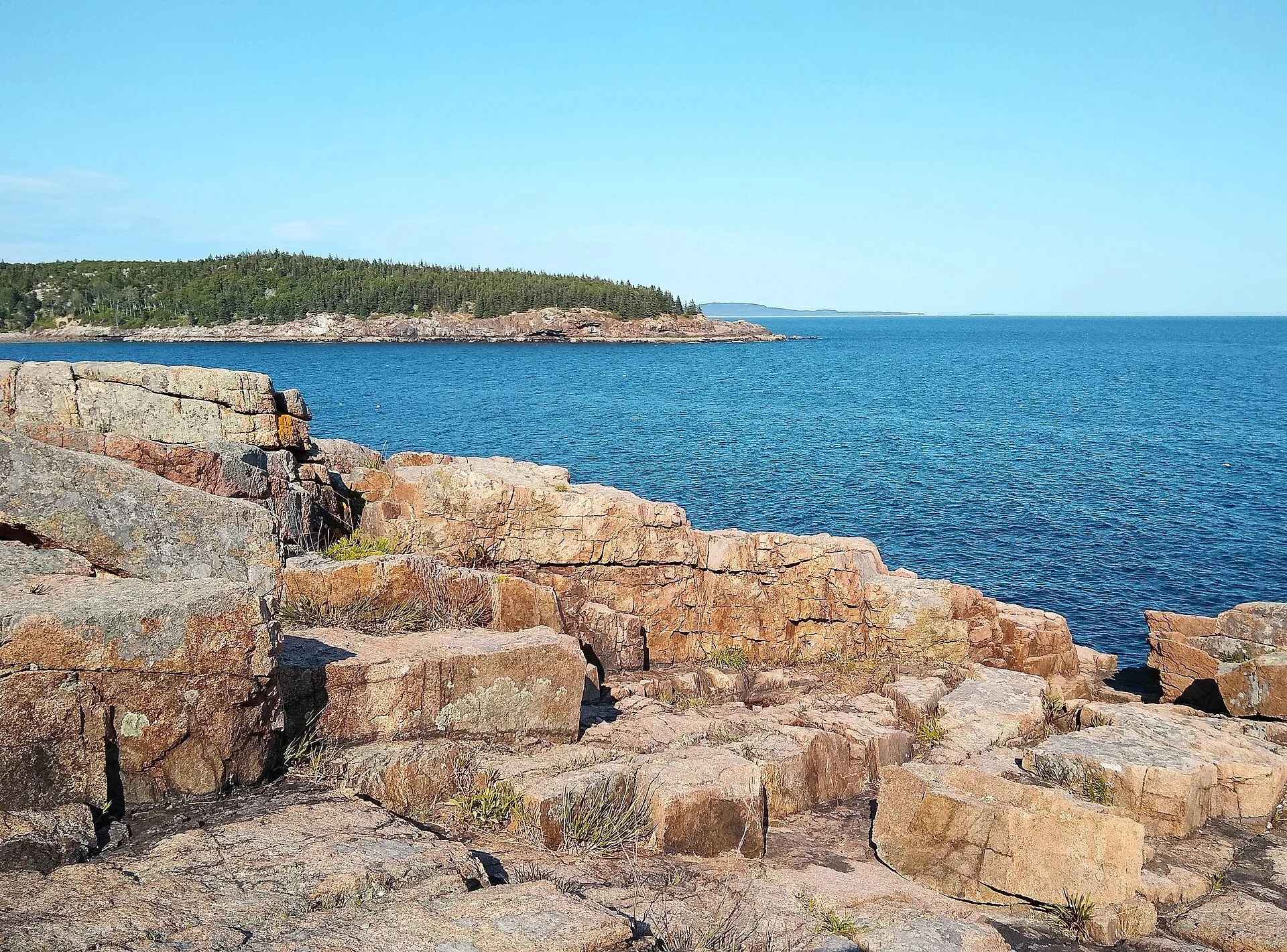 mount-desert-island-maine Rocky coastline of Mount Desert Island, Maine, near Mount Desert Island High School.