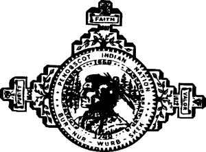 penobscot-nation-logo Black-and-white emblem of the Penobscot Indian Nation.