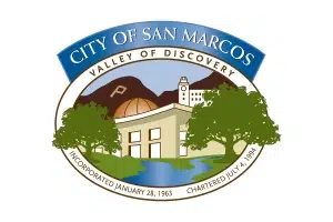 san-marcos-city-seal-survivorsrights Official seal of the City of San Marcos, California, shown in coverage of an Uber driver sexual assault investigation in San Marcos.