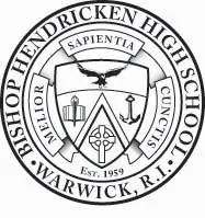 bishop-hendricken-high-school-seal Bishop Hendricken High School seal, representing one of the Rhode Island Catholic institutions named in lawsuits involving newly identified clergy sexual abuse allegations.