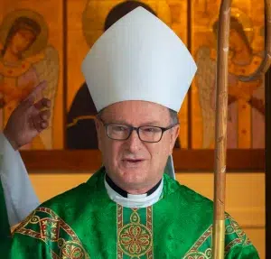oakland-bishop-michael-barber Bishop Michael Barber of the Catholic Diocese of Oakland, whose proposed $180 million bankruptcy plan to compensate clergy sexual abuse survivors was rejected by a federal judge.